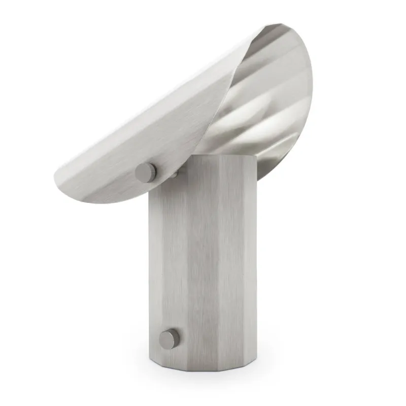 Nie przegap Kaspa Lampa stołowa Apolin wys. 30 cm szczotkowana stal