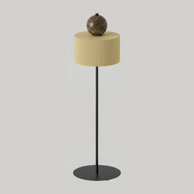 Hit cenowy Aromas Lampa stołowa Curn rozm. L wys. 68 cm brązowy marmur / beżowy klosz