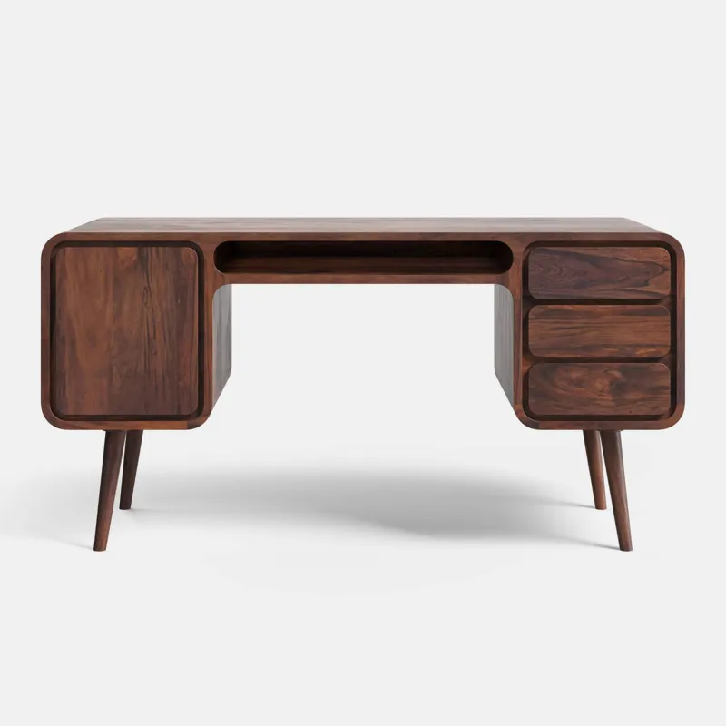 TABLE4U Biurko drewniane Julian szer. 150 cm kolor czekolada Ostatnie sztuki