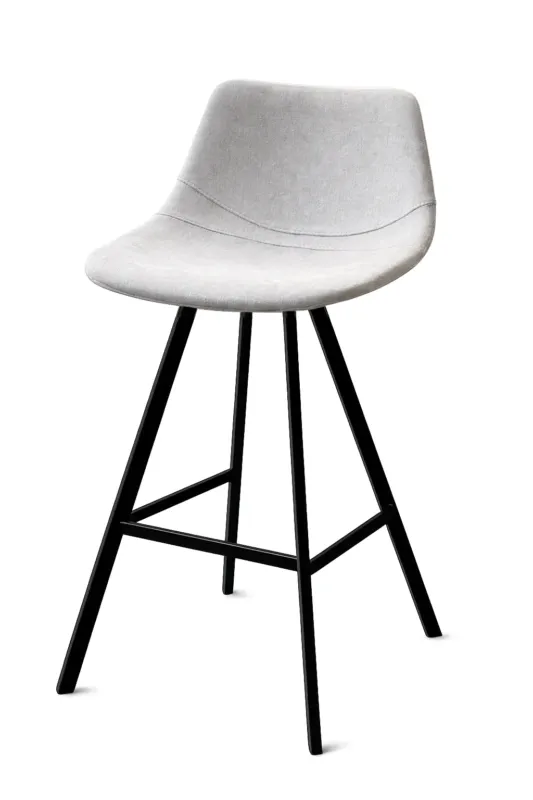 Claudie Krzesło barowe / hoker Carrie wys. siedziska 67 cm szary Dostępne od ręki