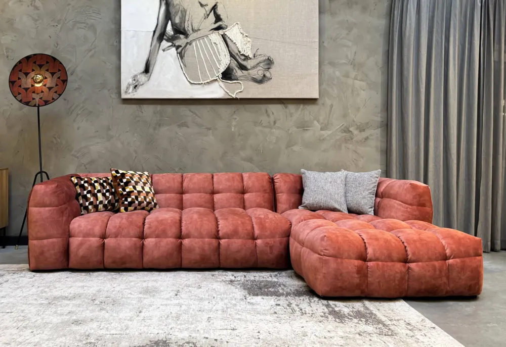 Nordic Line Sofa narożna / narożnik prawy Michelle szer. 319 cm różowy Rabat