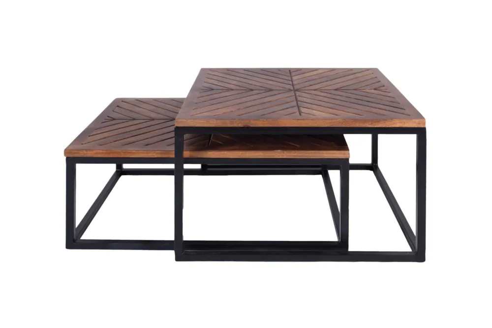 Łatwy zwrot TABLE4U Drewniany stolik kawowy Lag Jodła 70x50x30 - kolor bursztyn