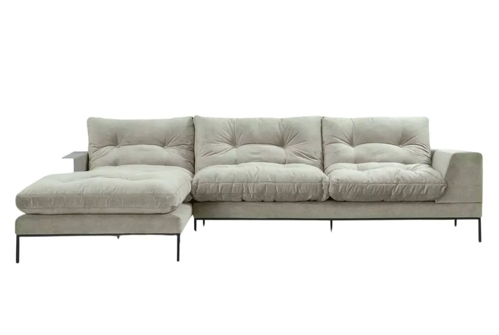 Taniej Z ekspozycji - Nordic Line Sofa narożna / narożnik lewy tapicerowany Study szary szer. 286 cm