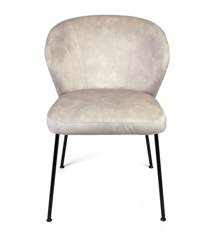 Claudie Krzesło tapicerowane Stella nogi metalowe kolor do wyboru szer. 55 cm Popularny