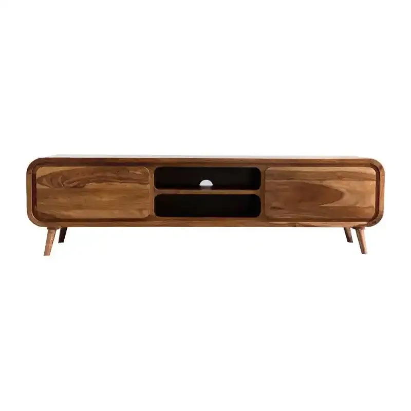 Cena promocyjna TABLE4U Drewniana szafka RTV Zośka 180x40x50 - Kolor Miód