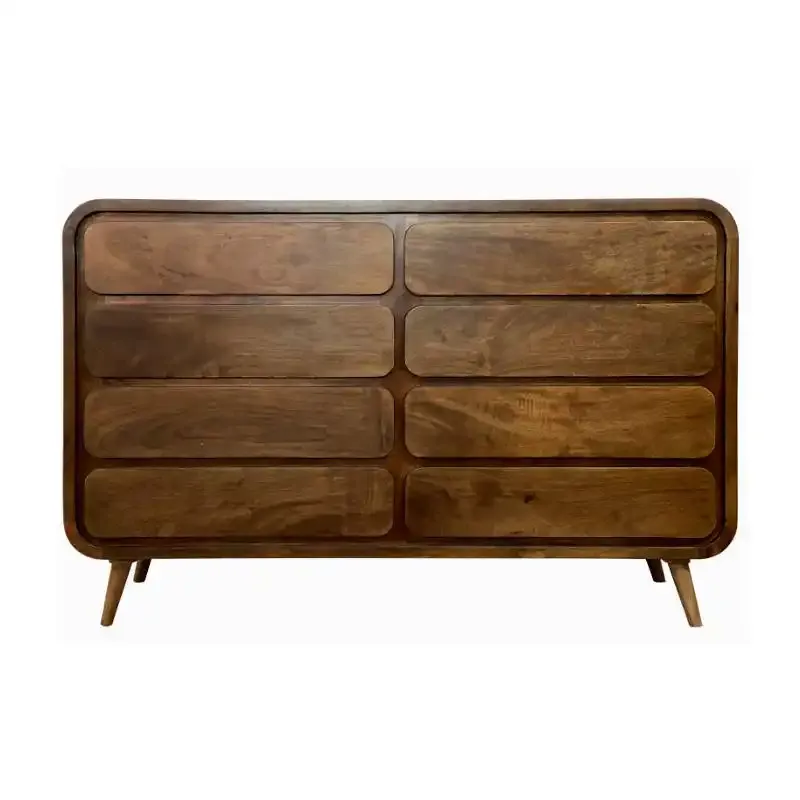 TABLE4U Drewniana komoda Baśka 140x40x90 cm bursztyn Hit sprzedaży