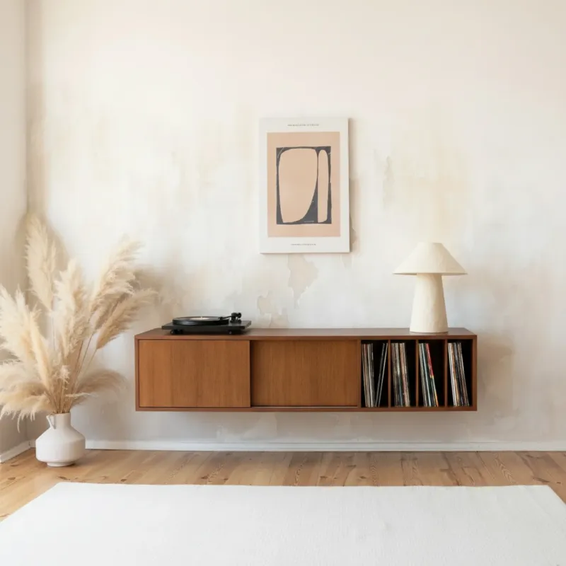 Szybka wysyłka Pastform Furniture Komoda wisząca drewniana Lotv Vinyl Slide rozmiar i kolor do wyboru