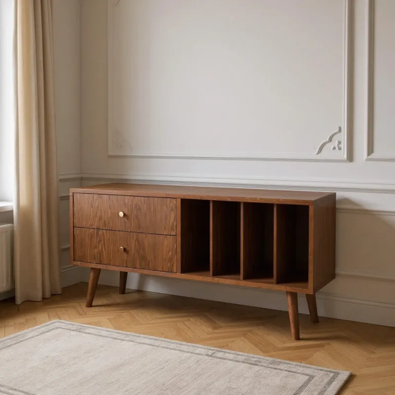 Oferta Pastform Furniture Drewniana komoda TV Mini Vinyl z szufladami rozmiar i kolor do wyboru