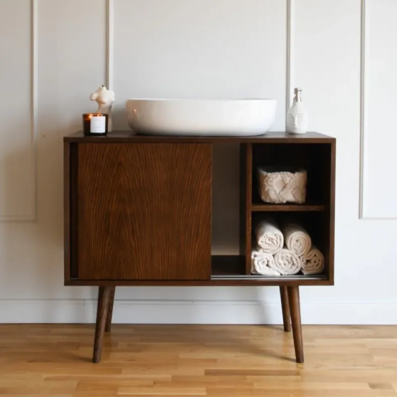 Super okazja Pastform Furniture Drewniana komoda łazienkowa Moca rozmiar i kolor do wyboru