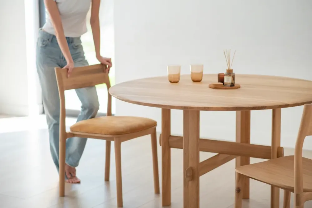 Obniżka ceny Szyszka Design Stół dębowy Olio okrągły wybarwienie drewna do wyboru