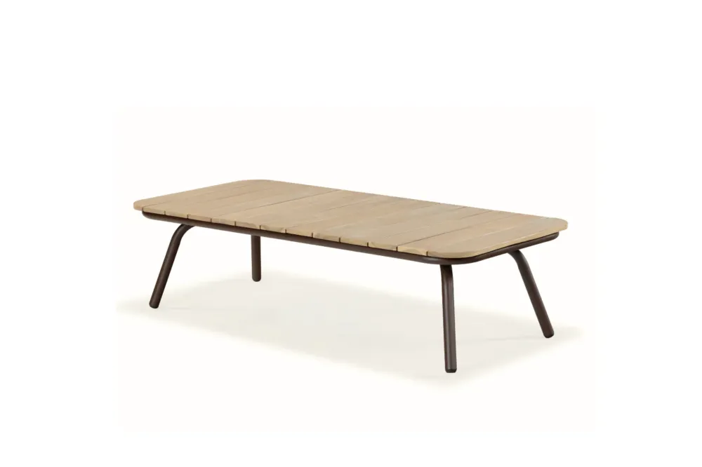 Promocja Kunesti Stolik ogrodowy Coffee or tea drewniany blat szer. 130 cm