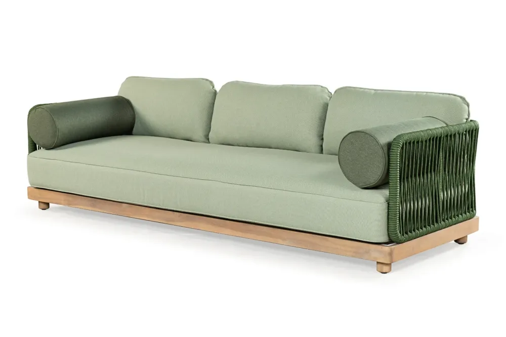 Kunesti Sofa ogrodowa Green it up 4-os. zielona szer. 241 cm Sprawdź teraz