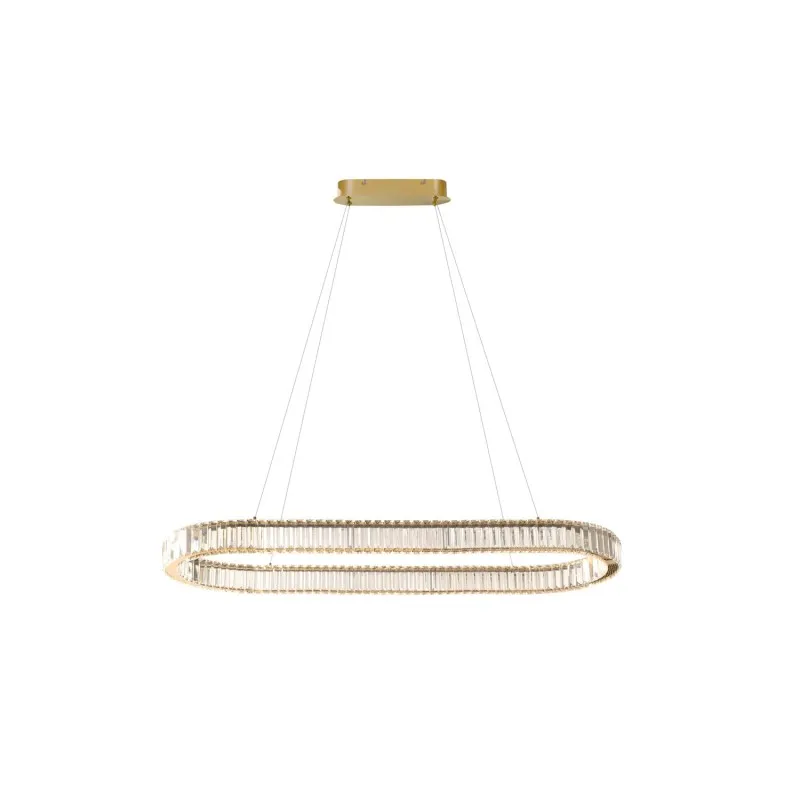Lampa wisząca SPARK OVAL PENDANT 120 CCT DIMM Złota z pilotem Bestseller