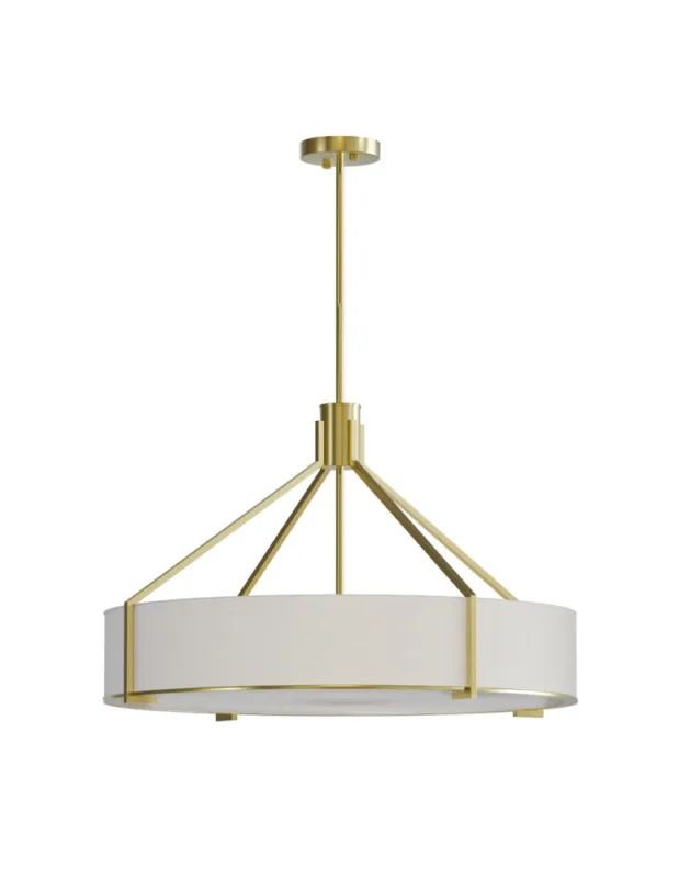 Open Design Highlights Doretto Old Gold 70 Wisząca 6xE27 Max 15W LED 230V Biały Kremowy Biały Matowy Złoto Satynowe OR85662 Nowy