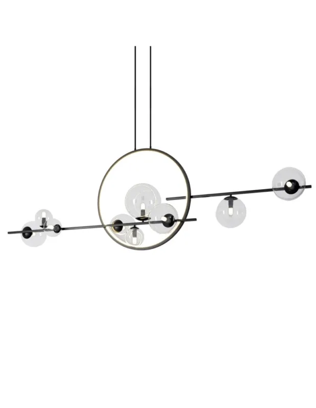 Rabat Step into Design Pendant lamp ORION DOUBLE black 145 cm