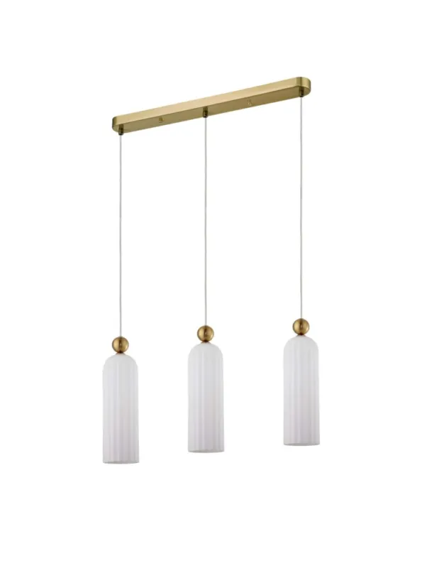 Light Prestige Piega Lampa wisząca E14 3x40W biały/złoty LP-939/3L white kolory-swiatla.pl Hit sprzedaży