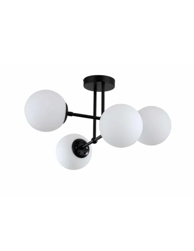 Tylko do końca tygodnia Light Prestige Roma Lampa wisząca E14 4x40W czarny/biały LP-1345/4P BK kolory-swiatla.pl