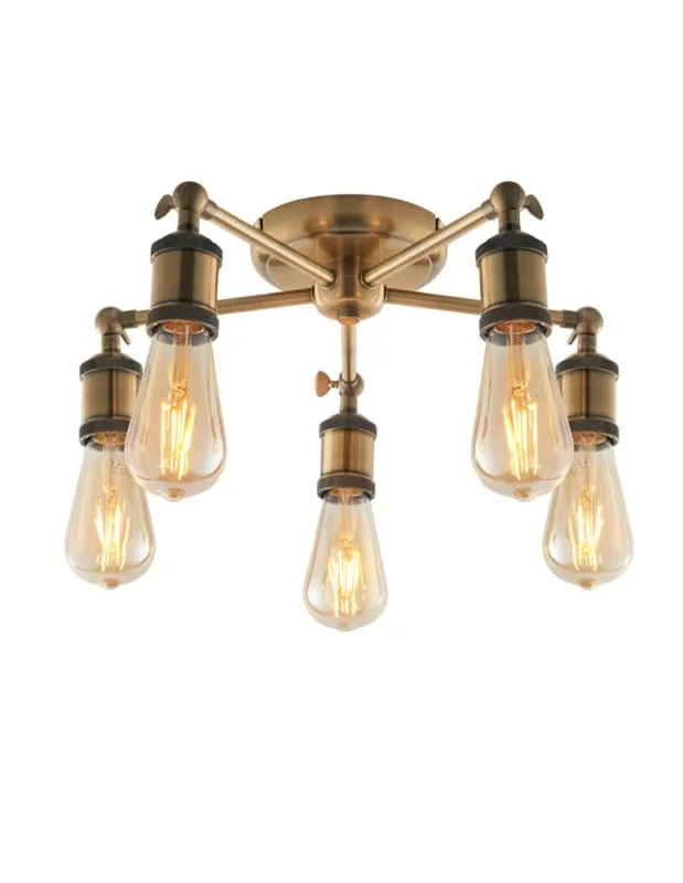 Endon Hal Sufitowa 5xE27 Powłoka z Antycznego Mosiądzu 97244 Oferta czasowa