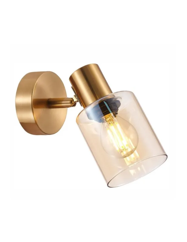 Dostępne od ręki Italux Santia Reflektorek/Spot 1xE14 40W Mosieżny SPL-65342-1-BRO-AMB
