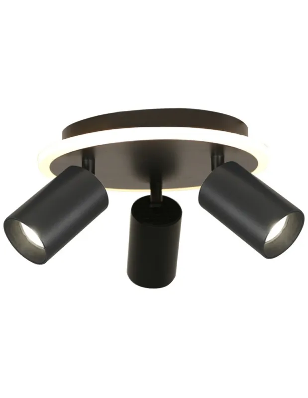 Popularny Light Prestige Plafon Parma 3xGU10 + 1xLED CCT czarna LP-0612/3C Round BK