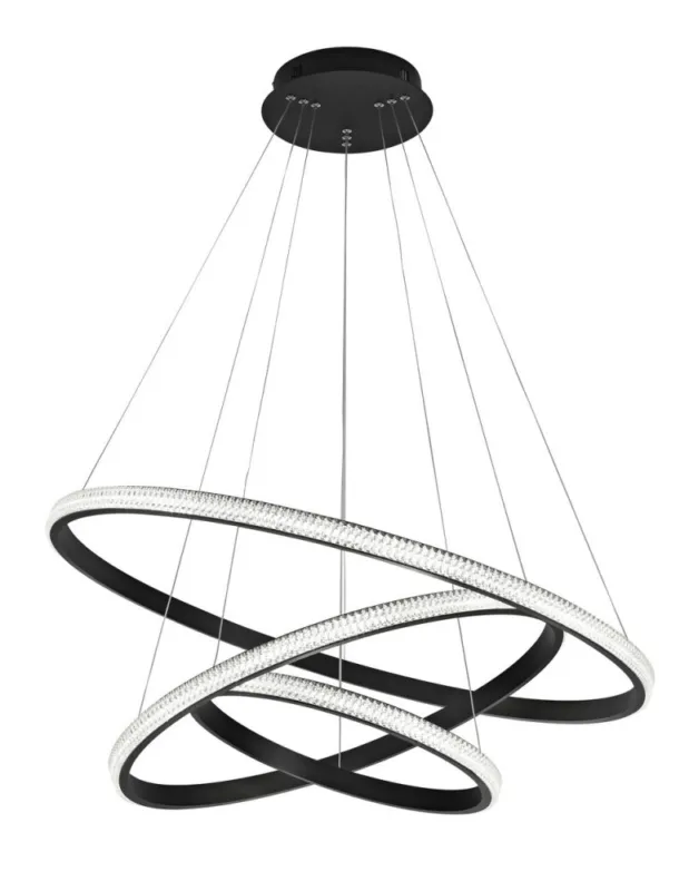 Dostępne od ręki Luces Exclusivas OCANA Wisząca LED 62W 3586lm 3000K Ściemnialna czarny mat LE41716