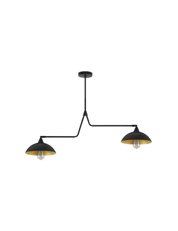 Tani Luces Exclusivas BAMORE Wisząca Nowoczesna czarny 2xE27 max 12W LE43707