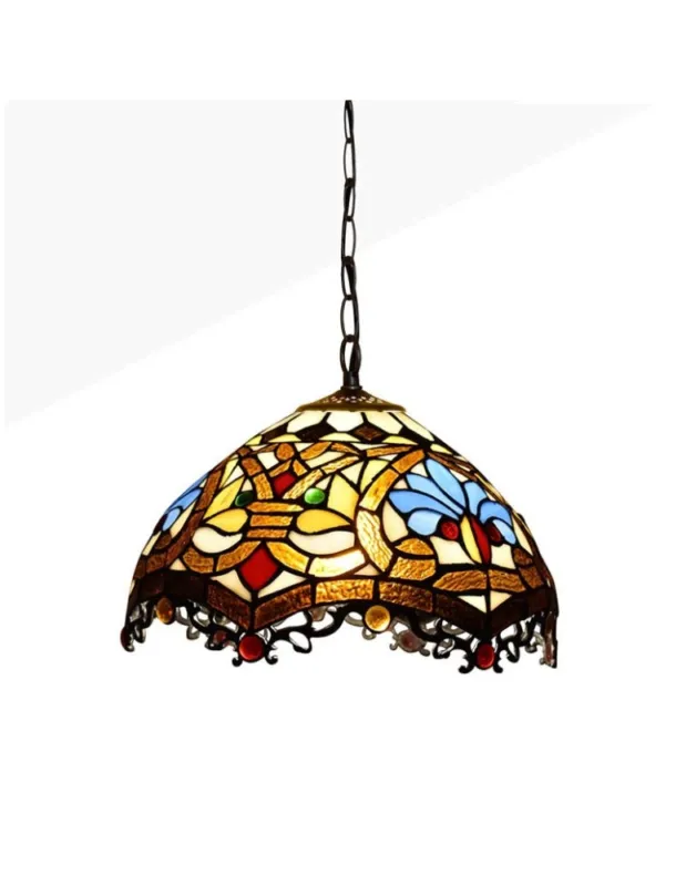 Abruzzo Lampa Wisząca Szklany Witraż E27 Capolavoro ABR-LW-CAPO3 Ostatnie sztuki