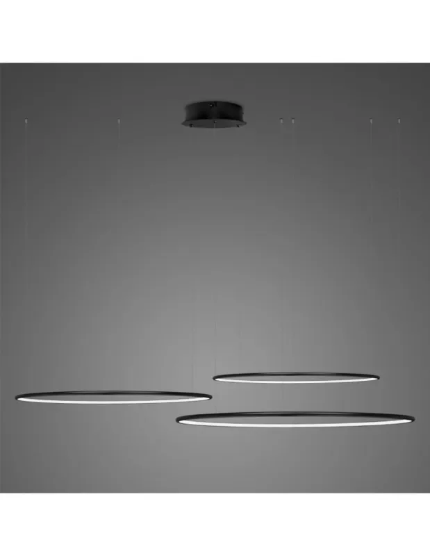 Altavola Design Lampa wisząca Ledowe Okręgi No.3 Φ80 cm in 4k 99W czarna Tylko dziś