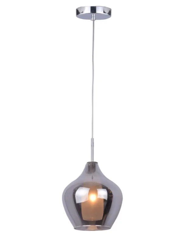 Wysoka jakość Azzardo AMBER MILANO 1 CHROME 1xG9 Wisząca Chrom AZ2148 kolory-swiatla.pl