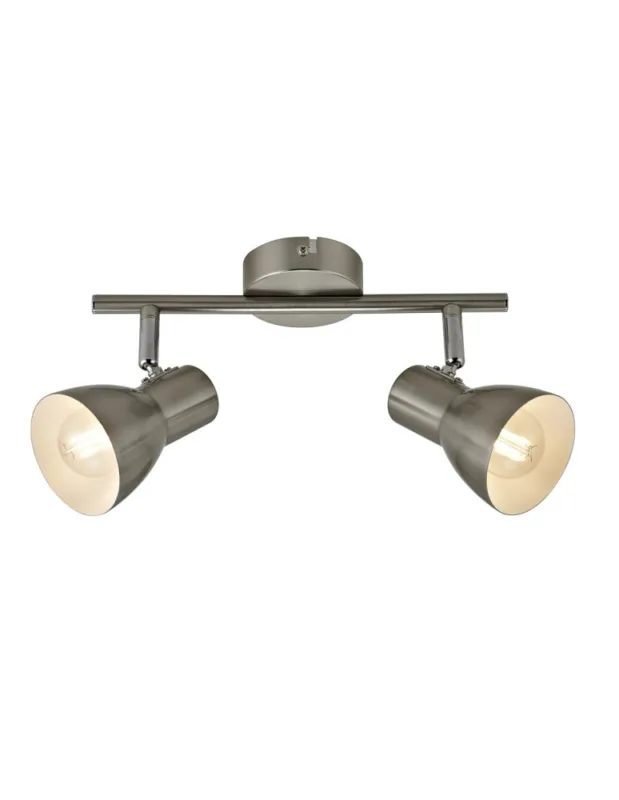 Szybka dostawa Italux Riado Reflektor/Spot Nikiel satynowany 2xE14 40W SPL-3422-2-SN kolory-swiatla.pl
