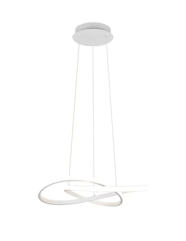 Najlepsza cena RL Efektowna lampa wisząca w matowej bieli, stanowiąca wyrazisty, a jednocześnie elegancki punkt oświetleniowy nad stołem l