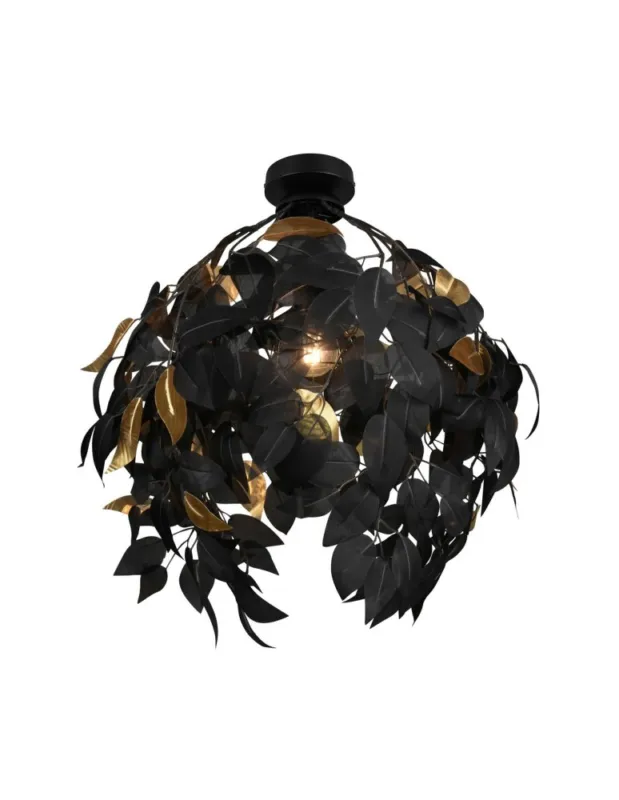 Rabat TRIO LEAVY Sufitowa E27 1x28W Ściemnialna czarny R60461032