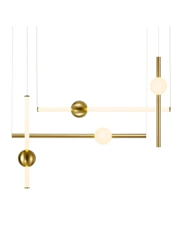 Step into Design Lampa wisząca O-LINE S-4 LED mosiądz (ST-1691S-4) kolory-swiatla.pl Bezpieczna płatność
