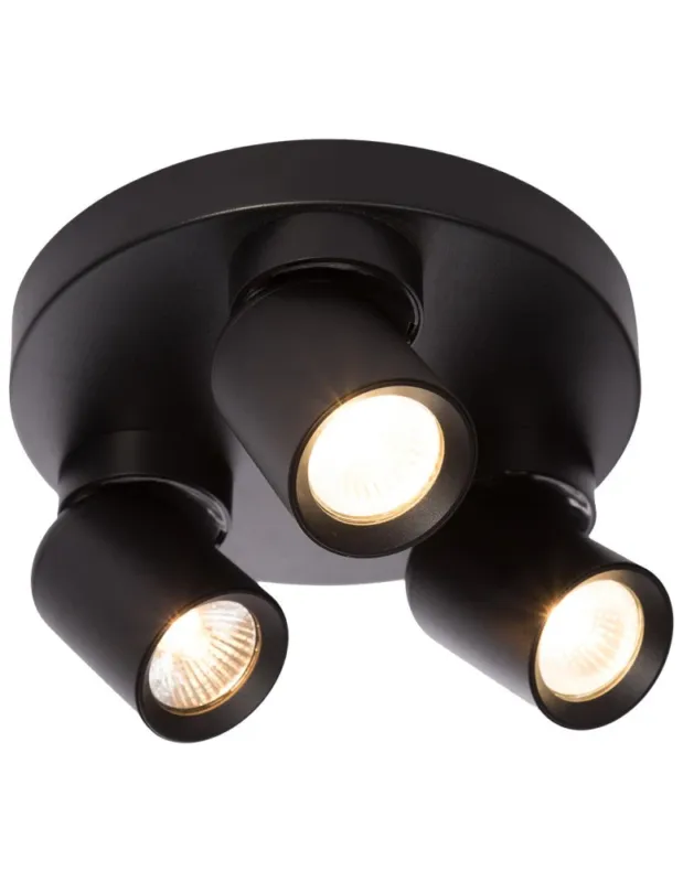 Light Prestige Plafon Pointa czarny 3xGU10 LP-6398/3C Round BK Ostatnie sztuki
