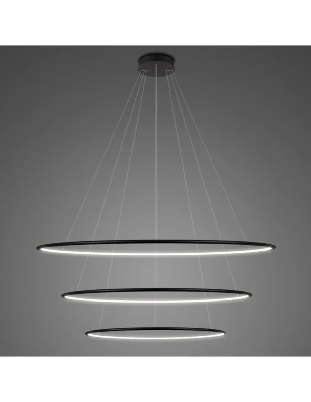 Altavola Design Lampa wisząca Ledowe Okręgi No.3 Φ100 cm in 3k czarna ściemnialna Zamów teraz