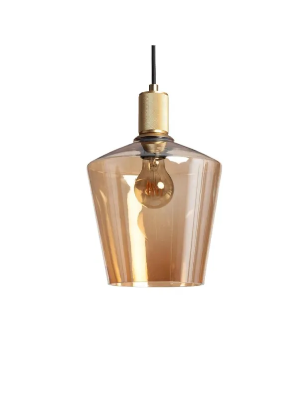Abruzzo Lampa wisząca szklana bursztynowa E27 Ø20cm Incanto ABR-LWS-A-INC Zamów teraz