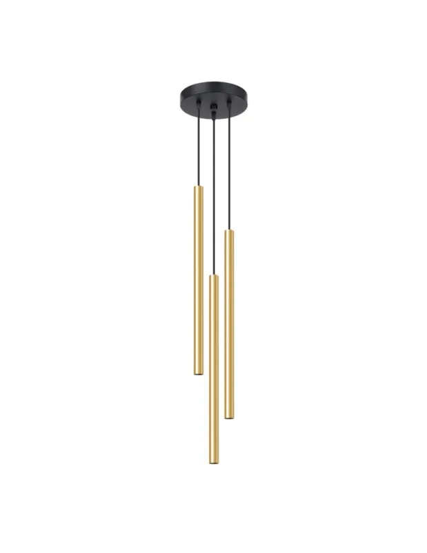 Nie przegap Sollux Lampa Wisząca PASTELO 3P złoty połysk SL.1197