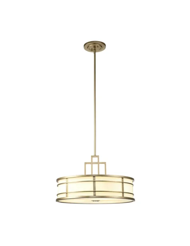 Promocja Elstead Lighting Duża lampa wisząca Fusion - 3 źródła świtała - Naturalny mosiądz FE-FUSION-P-L-PNBR