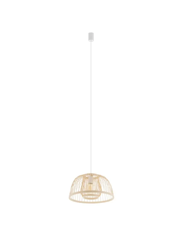 Bezpieczna płatność Nowodvorski KRABI Lampy sufitowe Lampy wiszące Max moc 25W only LED E27 Naturalne drewno 11158