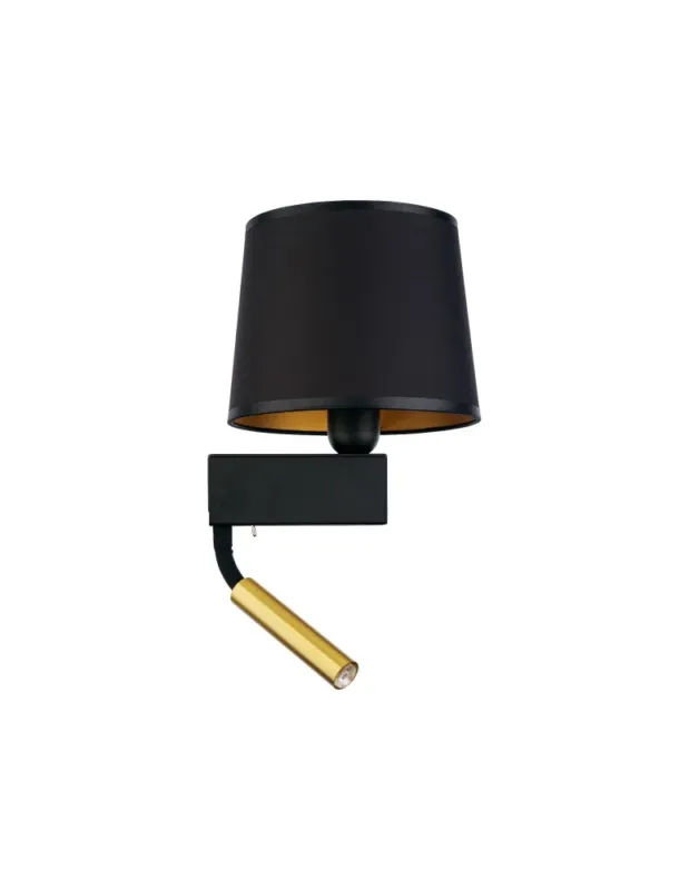 Wybór klientów Nowodvorski CHILLIN Kinkiet z włącznikiem 40W, 1x10W only LED E27, G9 Czarno-Złoty
