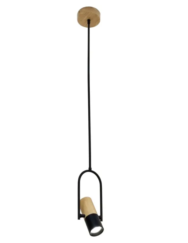 Light Prestige Bovino 1 wiszaca GU10 czarny/ brązowy LP-1111/1P kolory-swiatla.pl Nie przegap