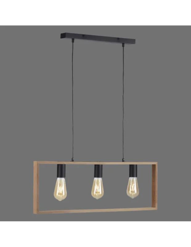 Kup teraz FRANKY LAMPA WISZĄCA DREWNO/CZARNY