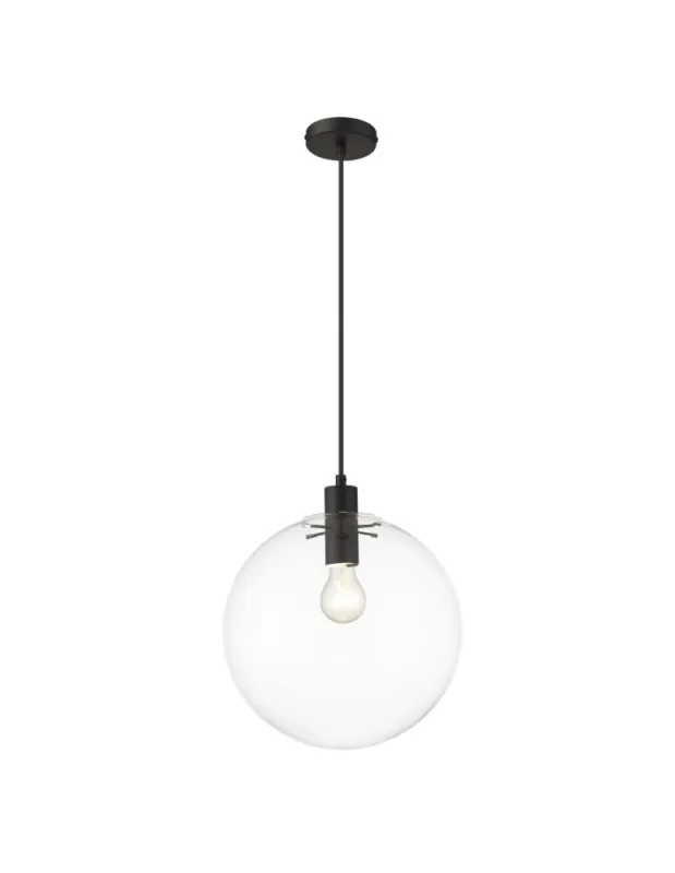 Zamów teraz Light Prestige Puerto wisząca duża czarna E27 czarny LP-004/1P L BK kolory-swiatla.pl