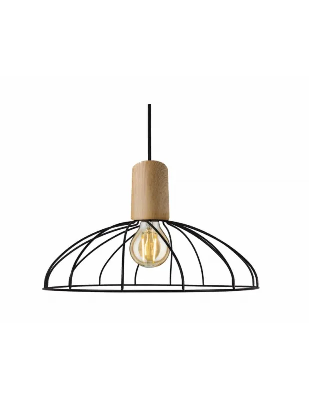 Darmowy zwrot Light Prestige Moderno wisząca duża E27 E27 czarny/brązowy LP-1221/1P B E27 BK kolory-swiatla.pl