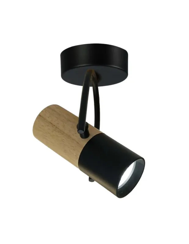 Light Prestige Bovino kinkiet GU10 czarny/ brązowy LP-1111/1W kolory-swiatla.pl Cena promocyjna