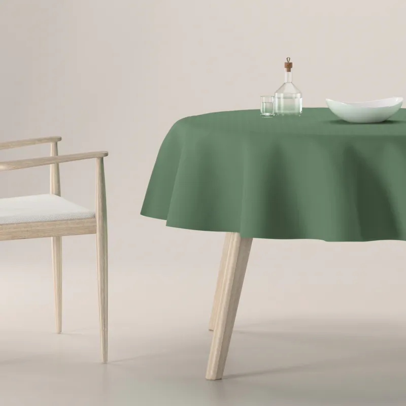 Obrus okrągły 160 x 160 cm zielony - Ostatnia szansa