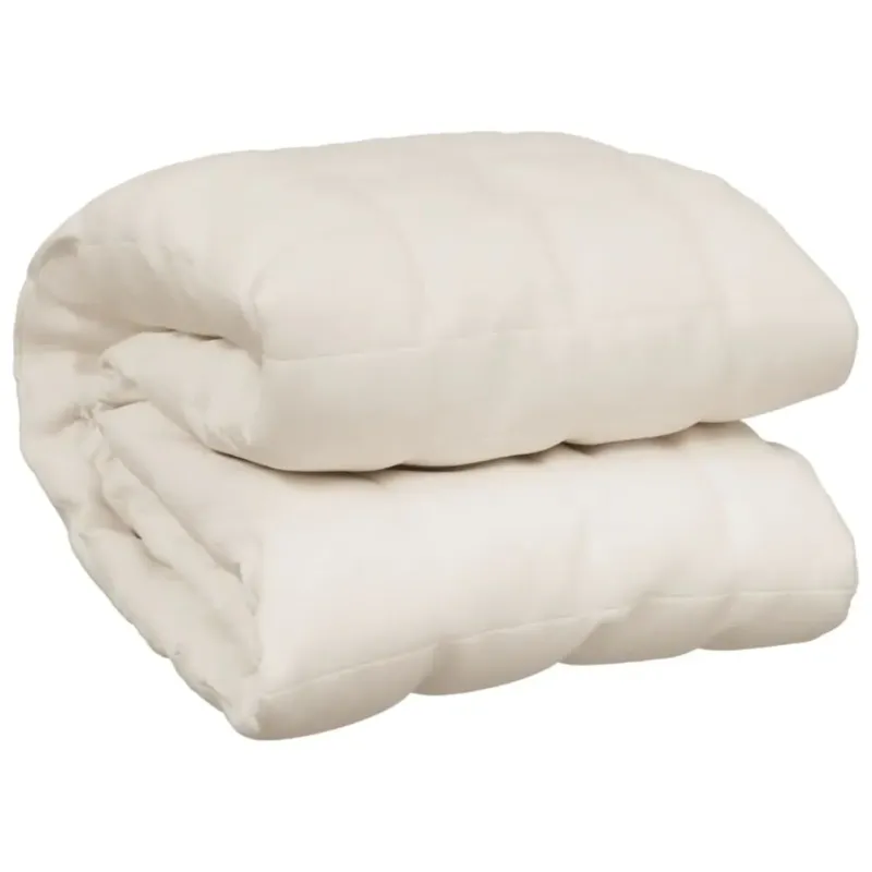Oferta vidaXL Koc obciążeniowy, kremowy, 235x290 cm, 15 kg, tkanina -