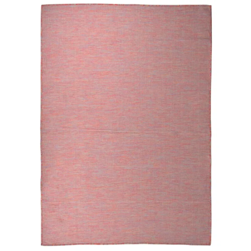 vidaXL Dywan zewnętrzny o płaskim splocie, 140x200 cm, czerwony - Kup online