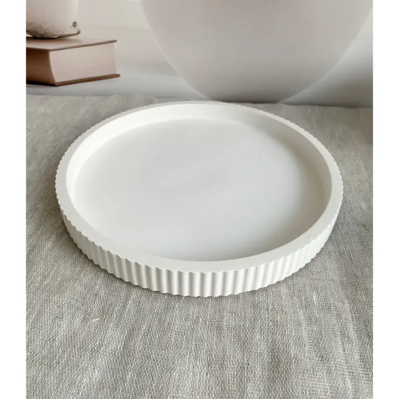 Podstawka/ taca do świec dekoracyjna z gipsu średnica 210mm - Wybór klientów