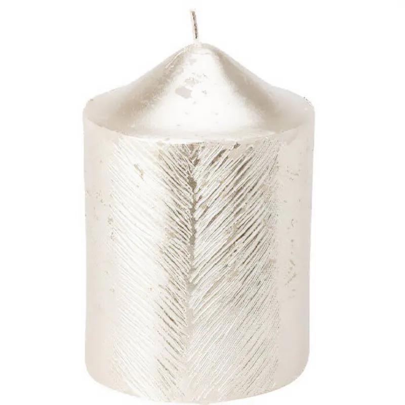 Wybór klientów Świeca ozdobna z metalicznym wzorem, 7 x 10 cm -